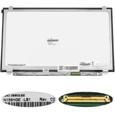 Матрица 15.6" N156HGE-LB1 (1920*1080, 40pin, LED, SLIM(вертикальные ушки), глянец, разъем справа внизу) для ноутбука (renew)