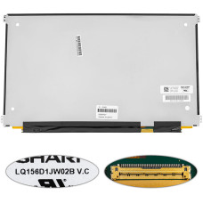 Матрица 15.6" LQ156D1JW02 (3840*2160, 40pin(eDP, IPS, 350 cd/m2, цветопередача 100% RGB), LED, SLIM(горизонтальные ушки), матовая, разъем справа внизу) для ноутбука (renew)