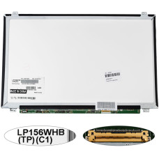 Матрица 15.6" LP156WHB-TPC1 (1366*768, 30pin(eDP), LED, SLIM(вертикальные ушки), матовая, разъем справа внизу) для ноутбука (renew)