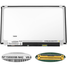 Матрица 15.6" NT156WHM-N42 (1366*768, 30pin(eDP), LED, SLIM(вертикальные ушки), матовая, разъем справа внизу) для ноутбука