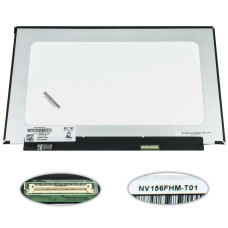 Матрица 15.6" NV156FHM-T01 touch (1920*1080, 40pin(eDP, IPS), LED, SLIM(без планок и ушек), глянец, разъем справа внизу) для ноутбука