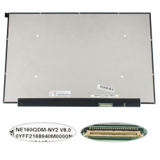 Матрица 16.0" NE160QDM-NY2 (2560*1600, 40pin(eDP, IPS, 165Hz), LED, SLIM(без планок и ушек), матовая, разъем справа внизу) для ноутбука