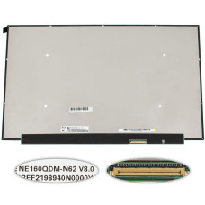 Матрица 16.0" NE160QDM-N62 (2560*1600, 40pin(eDP, IPS, 350cd/m2, 100% sRGB), LED, SLIM(без планок и ушек), матовая, разъем справа внизу) для ноутбука