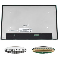 Матрица 16.0" NE160QDM-N63 (2560*1600, 40pin(eDP, IPS, 400cd/m2, 100% sRGB), LED, SLIM(без доп. панели), матовая, разъем справа внизу) для ноутбука