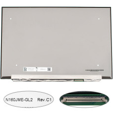 Матрица 16.0" N160JME-GL2 (1920*1200, 40pin(eDP, IPS), LED, SLIM(без доп панели), матовая, разъем справа внизу) для ноутбука