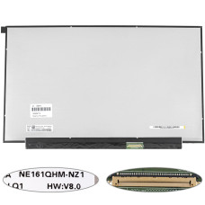 Матрица 16.1" NE161QHM-NZ1 (2560*1440, 40pin(eDP, IPS, 240Hz), LED, SLIM(без планок и ушек), матовая, разъем справа внизу) для ноутбука