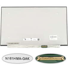 Матрица 16.1" N161HMA-GAK (1920*1080, 40pin(eDP, IPS, 144Hz), LED, SLIM(без планок и ушек), матовая, разъем справа внизу) для ноутбука