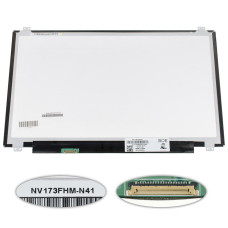 Уценка!матрица 17.3" NV173FHM-N41 (1920*1080, 30pin(eDP, IPS, 300cd/m2, цветопередача 72%), LED, SLIM(вертикальные ушки), матовая, разъем слева внизу) для ноутбука
