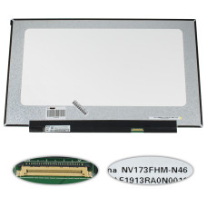 Уценка! матрица 17.3" NV173FHM-N46 (1920*1080, 30pin(eDP, IPS, 300 cd/m2, цветопередача 72%), LED, SLIM(без планок и ушек), матовая, разъем справа внизу) для ноутбука
