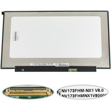 Матрица 17.3" NV173FHM-NX1 (1920*1080, 40pin(eDP, IPS, 120HZ), LED, SLIM(без планок и ушек), матовая, разъем справа внизу) для ноутбука