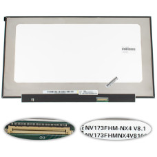 Матрица 17.3 NV173FHM-NX4 (1920*1080, 40pin(eDP, IPS, 144HZ, 250cd/m2, 100% sRGB), LED, SLIM(без планок и ушек), матовая, разъем справа внизу) для ноутбука