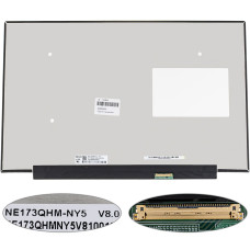 Матрица 17.3" NE173QHM-NY5 (3840*2160, 40pin(eDP, IPS, 165Hz, 300cd/m2, цветопередача 100%), LED, SLIM(без планок и ушек), матовая, разъем справа внизу) для ноутбука