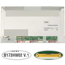 Уценка! матрица 17.3" B173HW02 V.1 (1920*1080, 40pin, LED NORMAL, глянец, разъем слева внизу) для ноутбука (renew)