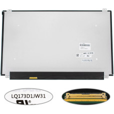 Матрица 17.3" LQ173D1JW31 (3840*2160, 40pin(eDP, IPS, 100% RGB), LED, SLIM(вертикальные ушки), матовая, разъем слева внизу) для ноутбука