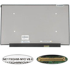 Матрица 17.3" NE173QHM-NY2 (2560*1440, 40pin(eDP, IPS, 165Hz), LED, SLIM(без планок и ушек), матовая, разъем справа внизу) для ноутбука