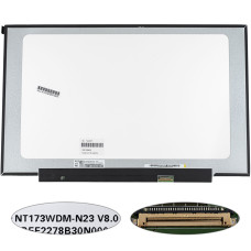 Матрица 17.3" NT173WDM-N23 (1600*900, 30pin(eDP), LED, SLIM(без планок и ушек), матовая, разъем справа внизу) для ноутбука