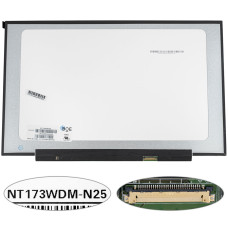 Матрица 17.3" NT173WDM-N25  (1600*900, 30pin(eDP), LED, SLIM(без планок и ушек), матовая, разъем справа внизу) для ноутбука