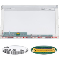 Матрица 17.3" N173FGE-E23 (1600*900, 30pin(eDP), LED, NORMAL, глянцевая, разъем слева внизу) для ноутбука (renew)