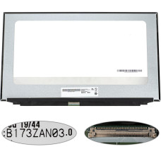 Матрица 17.3" B173ZAN03.0 H/W: 1A (3840*2160, 40pin(eDP, IPS, 400cd/m2, цветопередача 100%), LED, SLIM(без планок и ушек), матовая, разъем по-центру внизу) для ноутбука