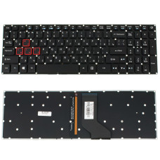 Клавиатура для ноутбука ACER (G3-571, G3-572, PH315-51, PH317-51) rus, black, без фрейма, подсветка клавиш (ОРИГИНАЛ)