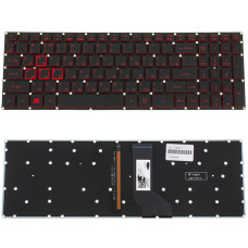 Клавиатура для ноутбука ACER (Nitro: AN515-41) rus, black, без фрейма, подсветка клавиш (ОРИГИНАЛ)