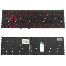 Клавиатура для ноутбука ACER (AS: SP515-51) rus, black, без фрейма, подсветка клавиш (RED)