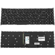 Клавиатура для ноутбука ACER (TM: P215-52) rus, black, без фрейма, подсветка клавиш