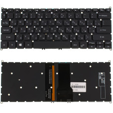 Клавиатура для ноутбука ACER (AS: SF314-54) rus, black, без фрейма, подсветка клавиш