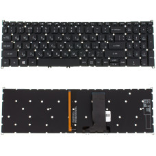 Клавиатура для ноутбука ACER (AS: SP515-51) rus, black, без фрейма, подсветка клавиш
