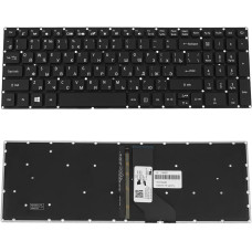 Клавиатура для ноутбука ACER (AS: A315-53) rus, black, без фрейма, подсветка клавиш (ОРИГИНАЛ)