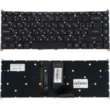 Клавиатура для ноутбука ACER (AS: A314-33) rus, black, без фрейма, подсветка клавиш