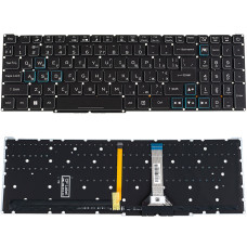 Клавиатура для ноутбука ACER (Nitro: AN517-55) ukr, black, без фрейма, подсветка клавиш RGB (ОРИГИНАЛ)