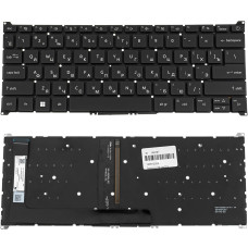 Клавиатура для ноутбука ACER (AS: A314-36, A314-42) rus, black, без фрейма, подсветка клавиш