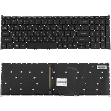 Клавиатура для ноутбука ACER (AS: A317-53) rus, black, без фрейма, подсветка клавиш