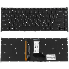 Клавиатура для ноутбука ACER (TM: P614-53, P414-53) rus, black, без фрейма, подсветка клавиш