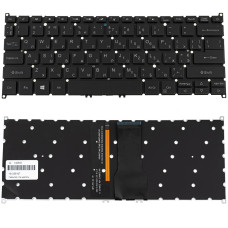 Клавиатура для ноутбука ACER (AS: SF314-54) ukr, black, без фрейма, подсветка клавиш