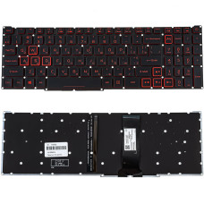 Клавиатура для ноутбука ACER (Nitro: AN515-54) ukr, black, без фрейма, подсветка клавиш (RED) (ОРИГИНАЛ)