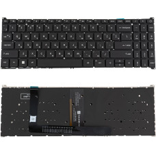 Клавиатура для ноутбука ACER (AS: A315-59) rus, black, без фрейма, подсветка клавиш