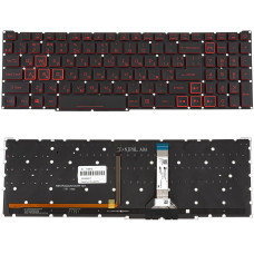 Клавиатура для ноутбука ACER (Nitro: AN517-55) ukr, black, без фрейма, подсветка клавиш RED (ОРИГИНАЛ)