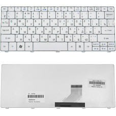 Клавиатура для ноутбука ACER (One: 521, 522, 532, 533, D255, D257, D260, D270, Happy, EM: 350, 355), rus, white