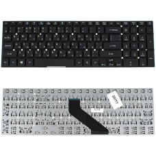 Клавіатура для ноутбуків Acer AS: 5755, 5830, E1-522, E1-532, E1-731, V3-551, V3-731 — RU-розкладка, чорна, без рамки