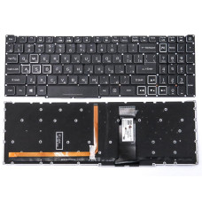 Клавиатура для ACER Nitro AN515-45 (RU Black без рамки с RGB подсветкой) оригинал