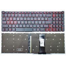 Клавіатура для ACER Nitro 5 AN515-54 AN515-55 AN515-43 AN515-45 An517-51 An715-51 AN517-52 N18C3 N18C4 (RU Black без рамки з RED підсвіткою) оригінал