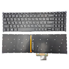 Клавіатура для ACER Aspire A317-32 317-33 A317-51 A317-51G A317-51K A317-51KG A317-52 A317-52G A715-74 A715-74G (RU Black без рамки з підсвіткою)