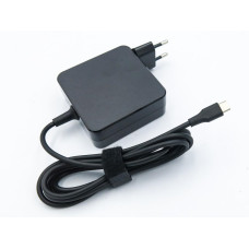 Блок живлення Type-C 65W для Apple, Asus, Acer, HP, Dell, Lenovo, Samsung, Xiaomi. квадратний чорний
