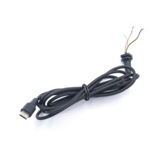 DC кабель (Type-C, USB-C) для блоку живлення (30W, 45W, 65W) 5-проводів, 1.2m Black. від блока живлення до ноутбука