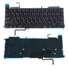 Клавиатура для ноутбука APPLE (MacBook Pro: A2338 (2020)) rus, black, подсветка клавиш, SMALL ENTER (ОРИГИНАЛ)