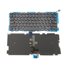 Клавиатура для APPLE MC374, MC700, MB466, MB467, MB990, MB991 (RU BLACK с подсветкой, горизонтальный Enter).