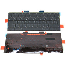 Клавиатура для APPLE MLL42LL, MPXQ2LL (2016, 2017) (RU BLACK, вертикальный Enter с подсветкой).