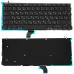 Клавиатура для ноутбука APPLE (MacBook Pro Retina: A1502 (2013-2015)) rus, black, подсветка клавиш, BIG Enter